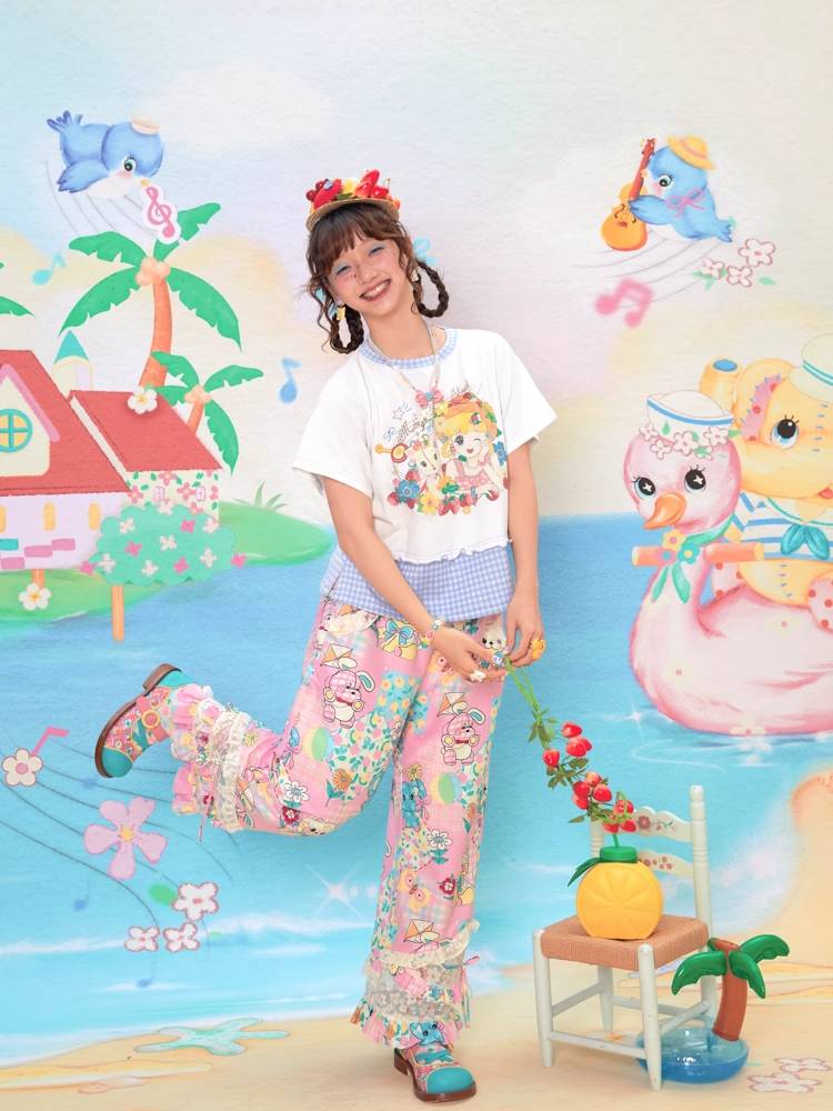 Cartoon Print Short Sleeve T-Shirt [S0000009533]