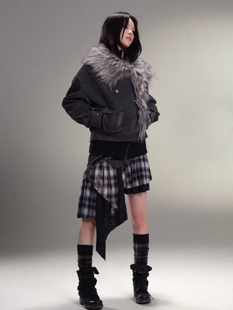 펑크 록 주름 스커트 [S0000011455]