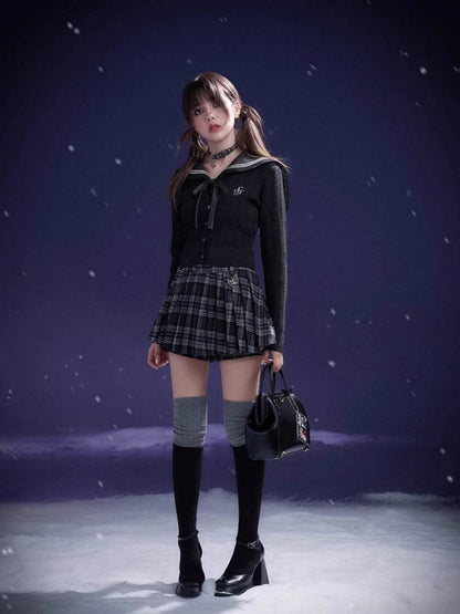 Fake two-piece knit cardigan【s0000011088】