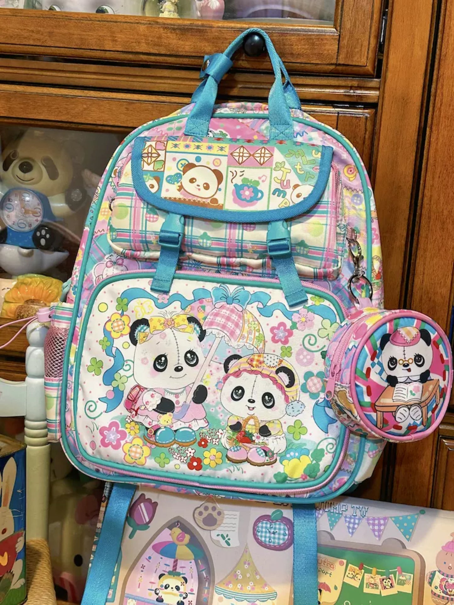 Panda print school bag【s0000007673】