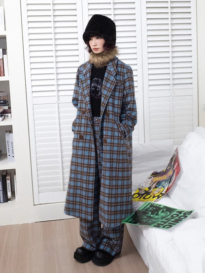 느슨한 격자 무늬 코트 [S0000011306]