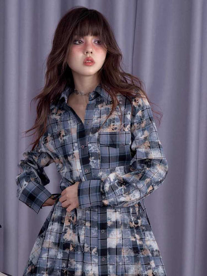 Printed Shirt Dress [S0000010700]