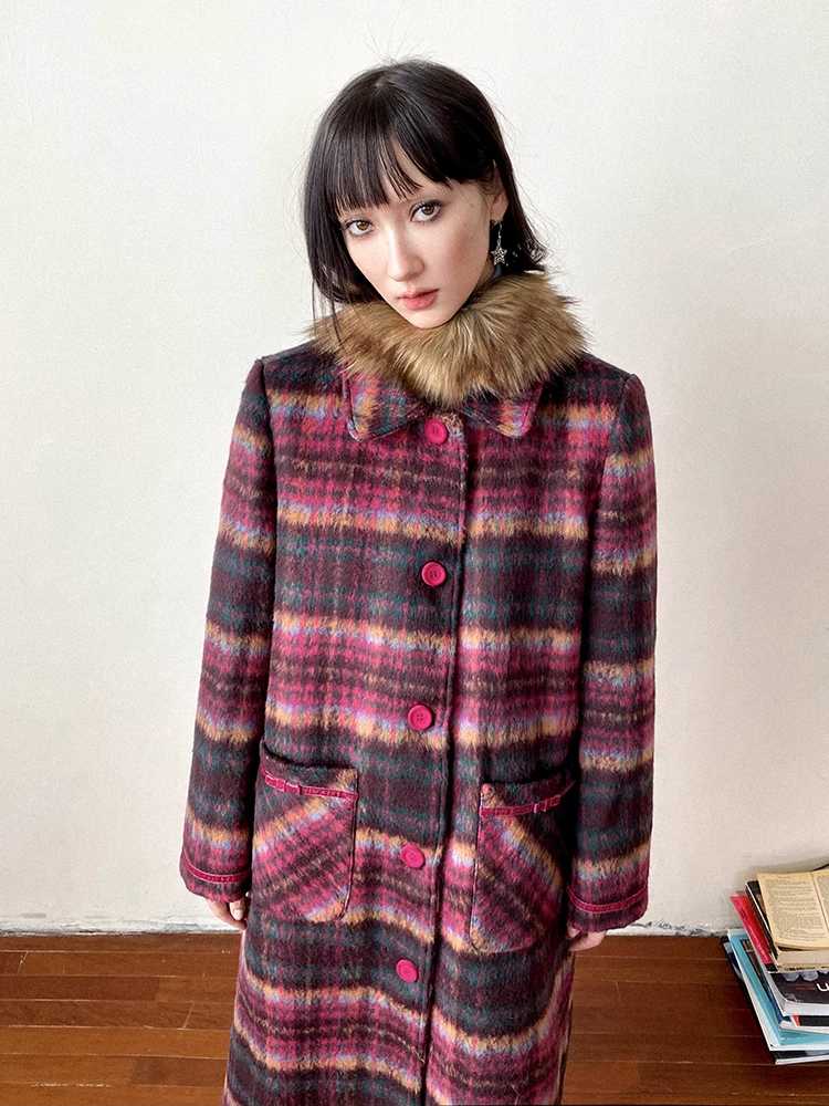 PLAID WOOL COAT [S0000010705]