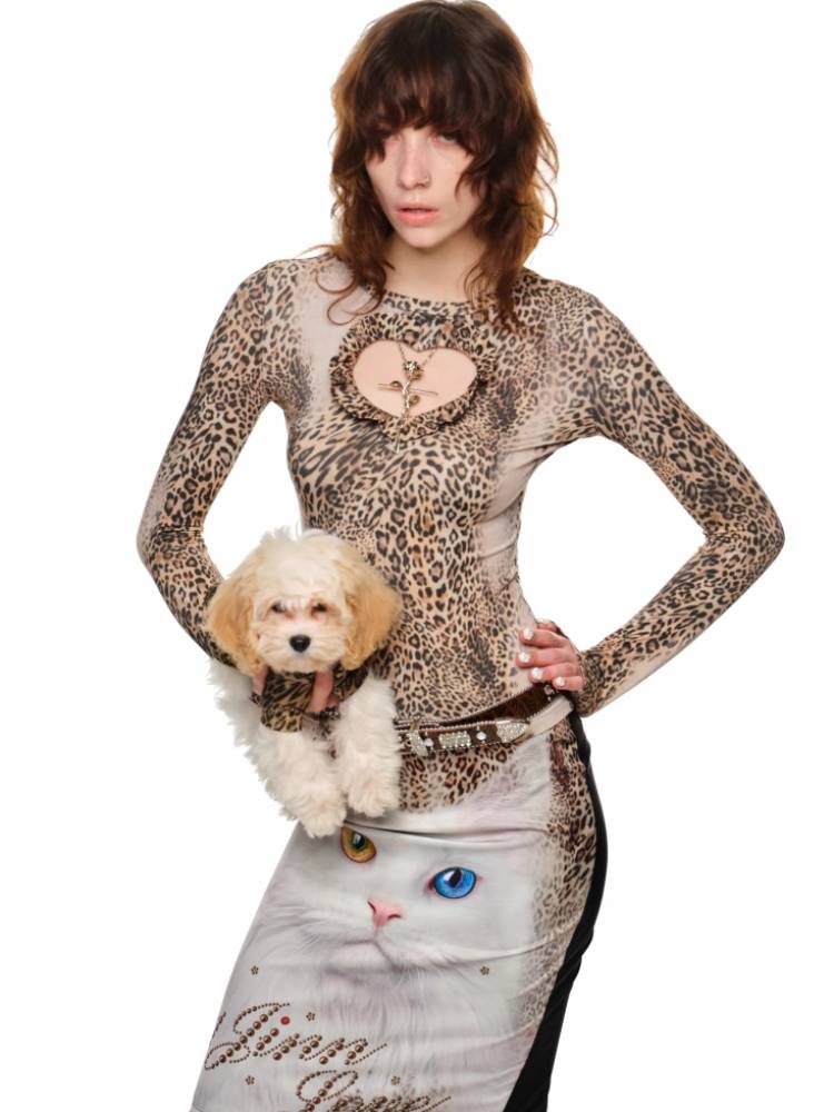 Low waist cat print skirt【s0000011406】