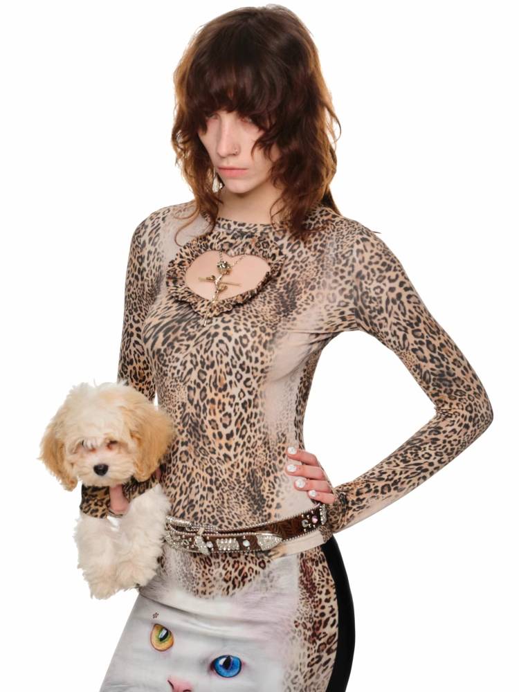 Low waist cat print skirt【s0000011406】