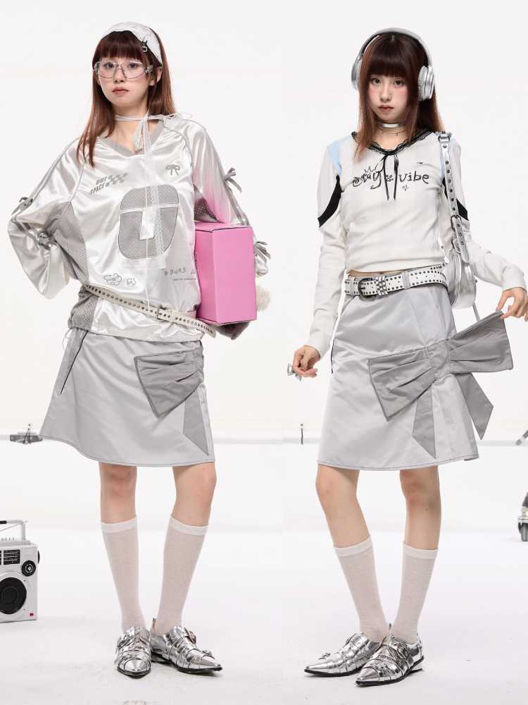 Silver Patchwork Skirt [S0000010412]