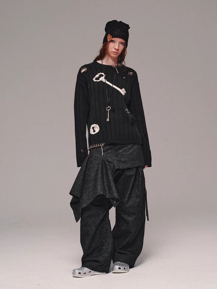 Wide leg casual pants【s0000011463】