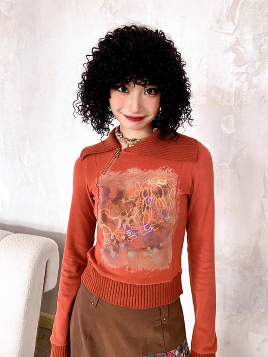 A Sy Tri C a Pel Print Sweat Tshirt [S0000006560]