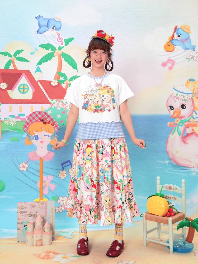 Cartoon Print Short Sleeve T-Shirt [S0000009533]