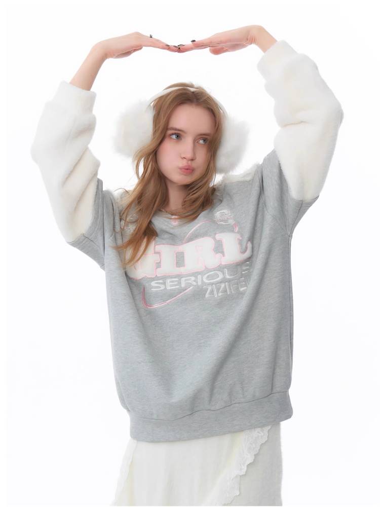 Sports style V-neck sweatshirt【s0000011086】