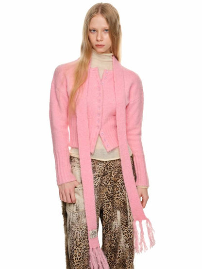 Alpaca wool scarf【s0000011396】