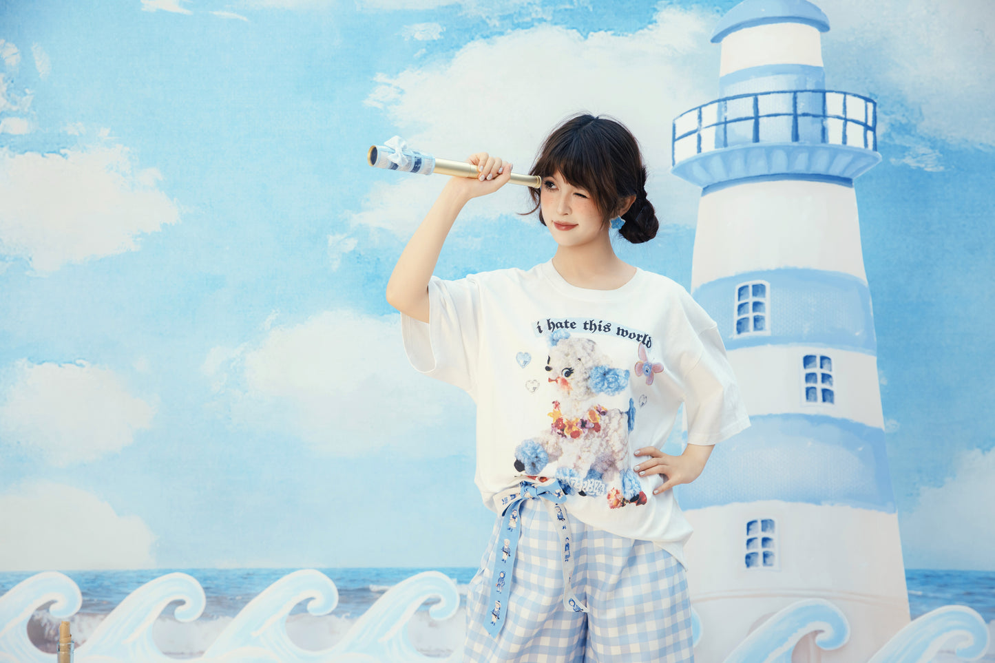 Whimsical Bear Mini-Figure Punk T-Shirt【s0000013930】