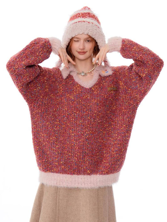 High-end V-neck sweater【s0000011064】