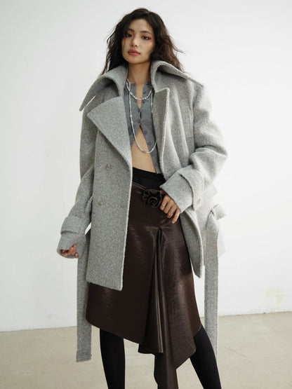 Light Grey Wool COAT [S0000010927]