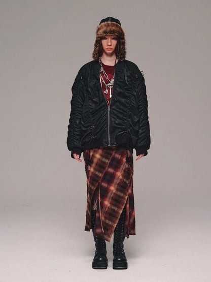 Plaid fishtail skirt【s0000011458】