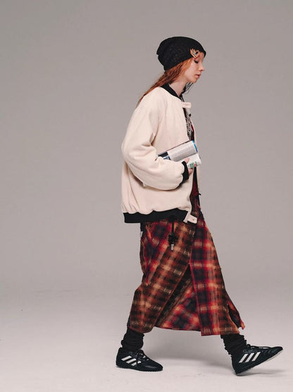 Plaid fishtail skirt【s0000011458】