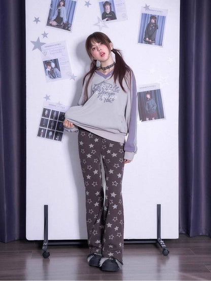Star knit loose pants【s0000011292】