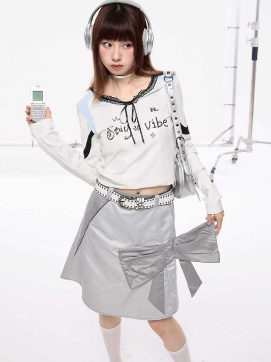 Silver Patchwork Skirt [S0000010412]