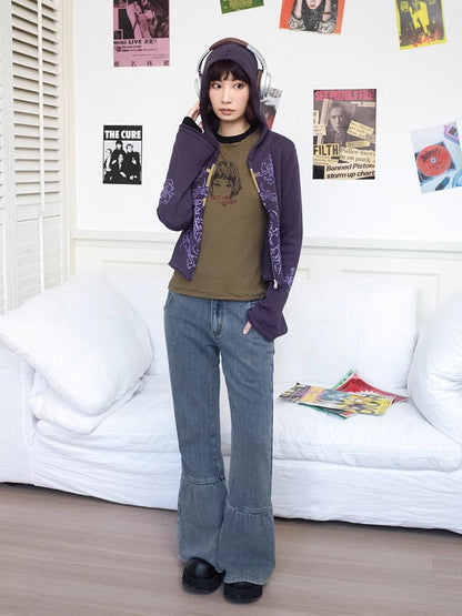 Striped retro t-shirt【s0000011304】