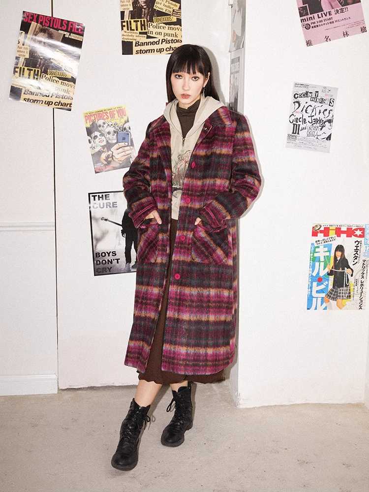 PLAID WOOL COAT [S0000010705]