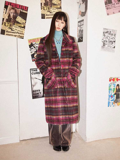 PLAID WOOL COAT [S0000010705]