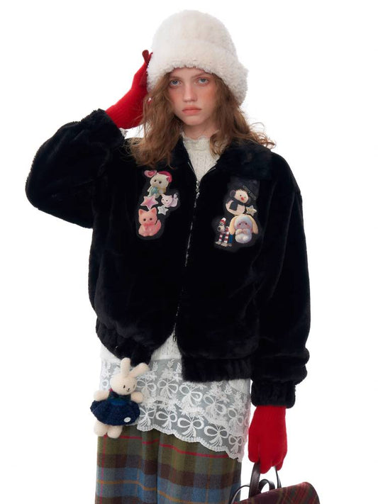 Animal print black jacket【s0000011047】