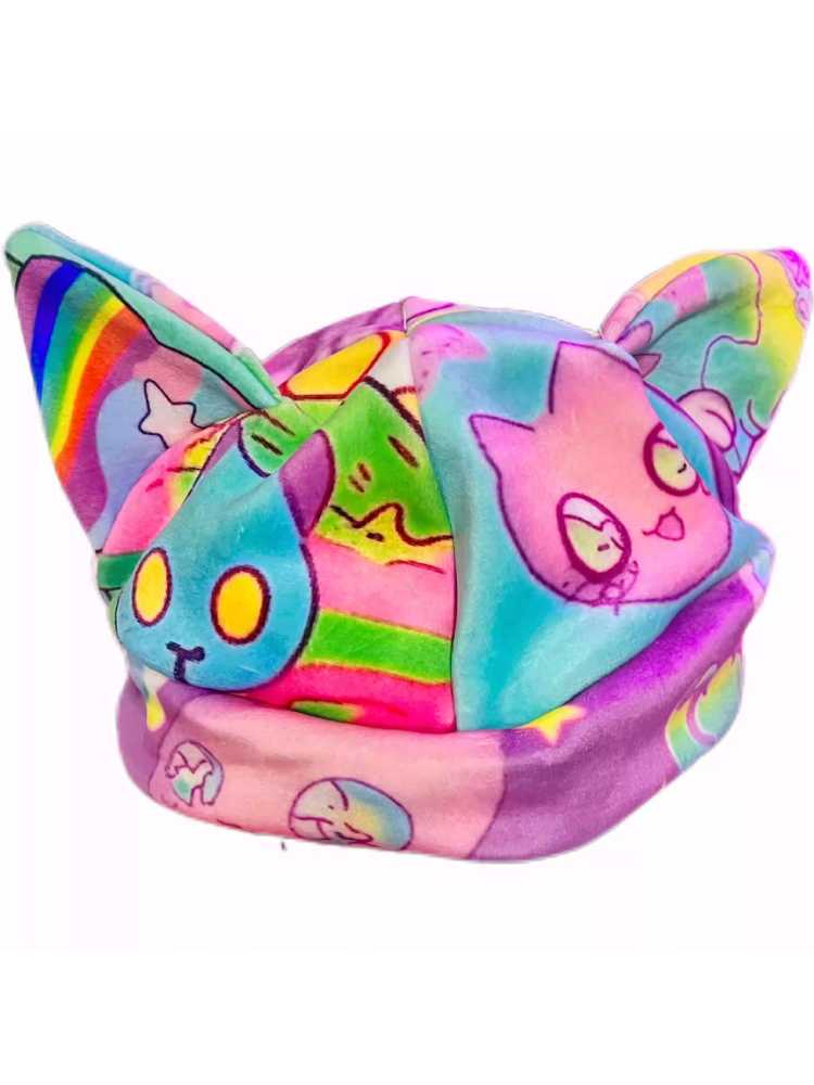 【サイズ表なし】Printed cat ear hat【s0000010283】