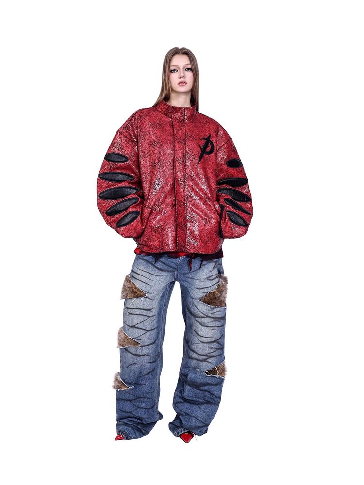 Loose street leather jacket【s0000011536】
