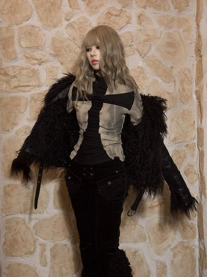 Punk fur jacket【s0000005664】