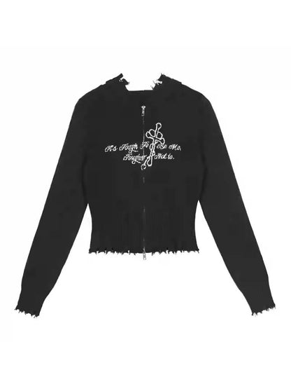 Double zipper knit cardigan【s0000011289】