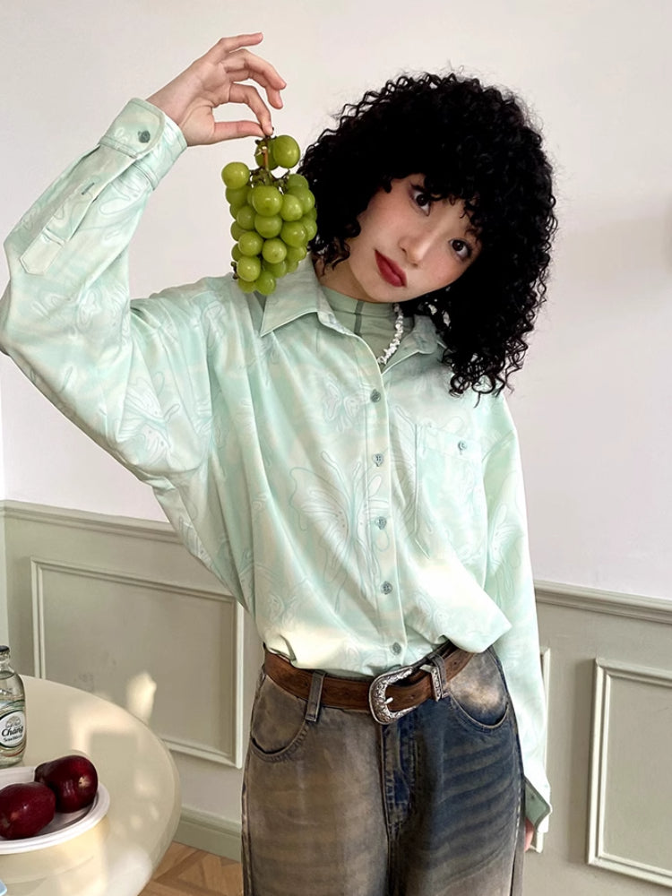 Rfly Print Oose Ong Sae-Shirt [S0000006553]