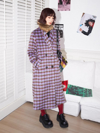 격자 무늬 긴 코트 [S0000011303]