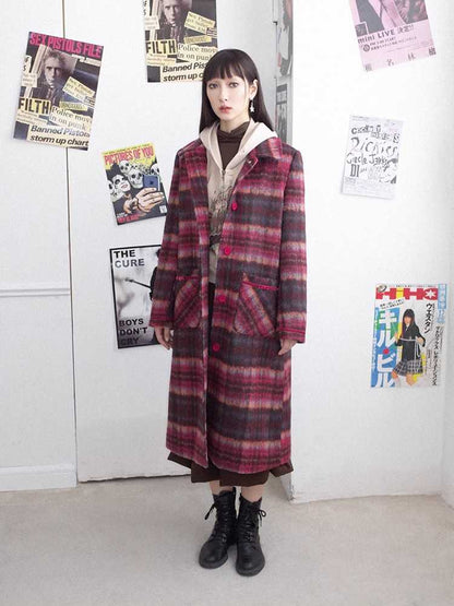 PLAID WOOL COAT [S0000010705]