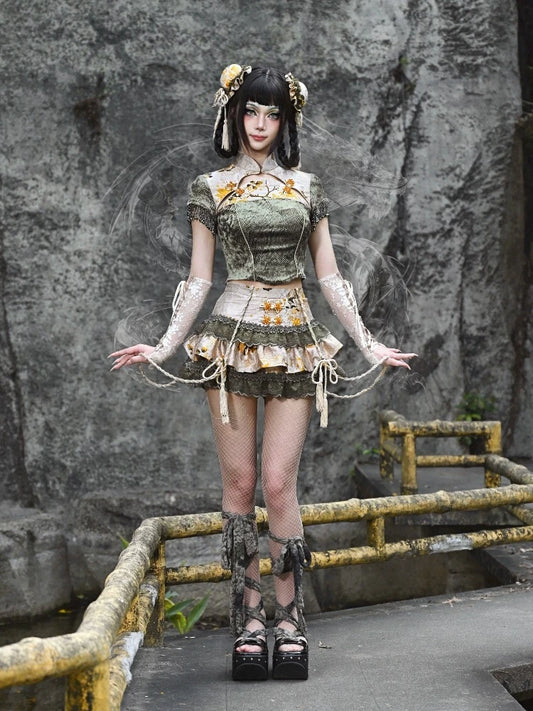 Hot girl chinese style skirt【s0000008162】