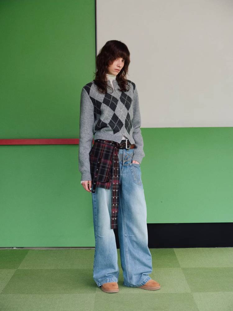 프레피 스타일 니트 가디건 [S0000011373]