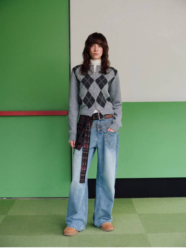 프레피 스타일 니트 가디건 [S0000011373]