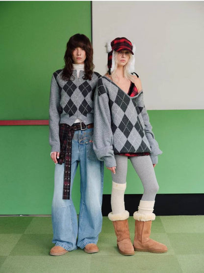 프레피 스타일 니트 가디건 [S0000011373]