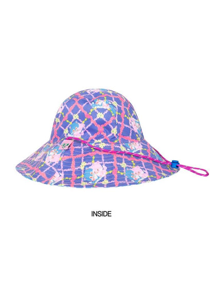 Houndstooth sunscreen reversible hat【s0000009523】