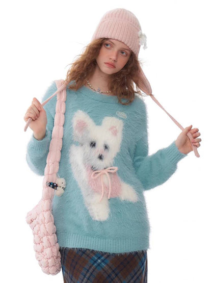 레트로 디자인 개 스웨터 [S0000011058]