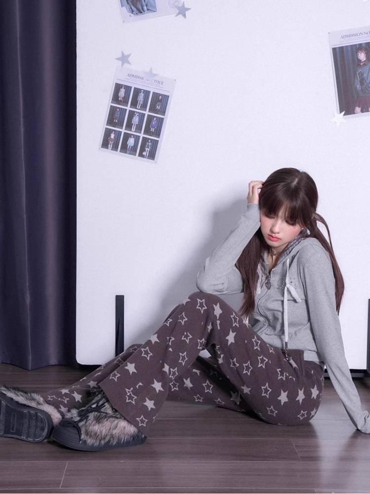 Star knit loose pants【s0000011292】