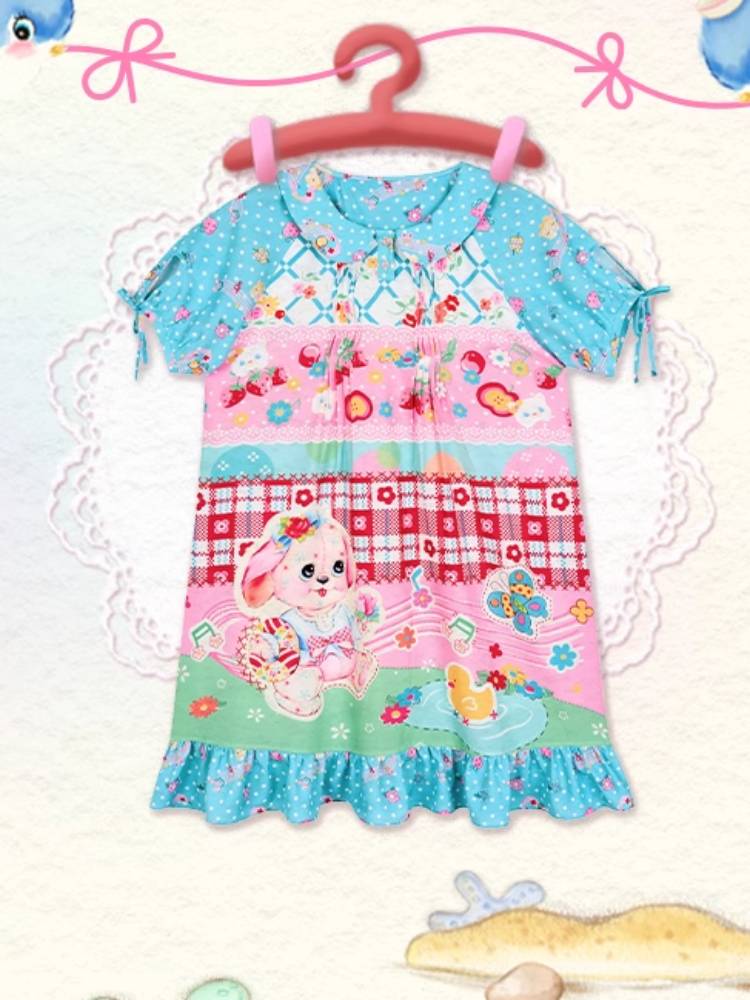 Polka dot patchwork long dress【s0000009529】
