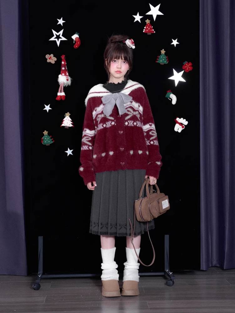 Ribbon pleated knit skirt【s0000011286】