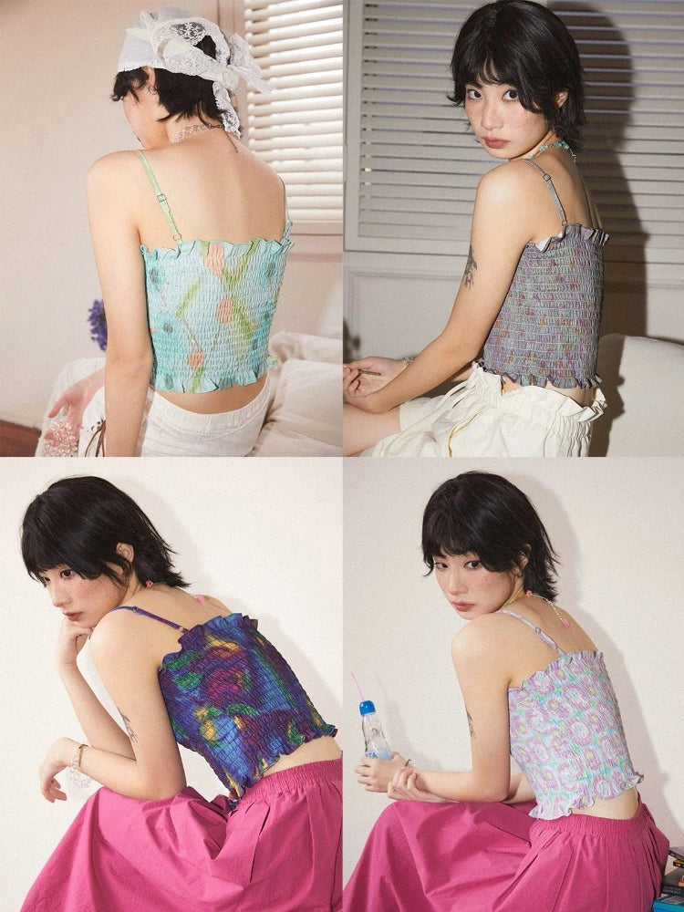 Summer 4-color short camisole【s0000007806】