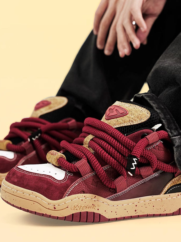 Wine red couple sneakers【s0000006075】