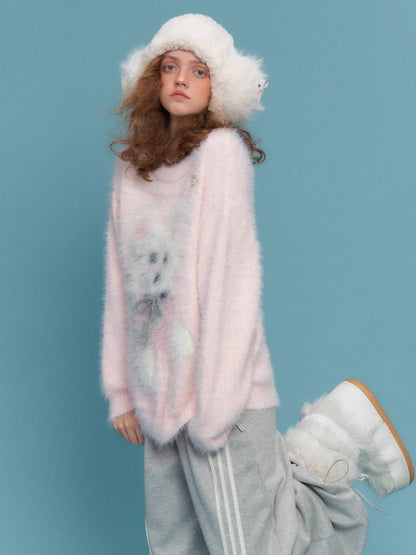 레트로 핑크 스웨터 [S0000011056]