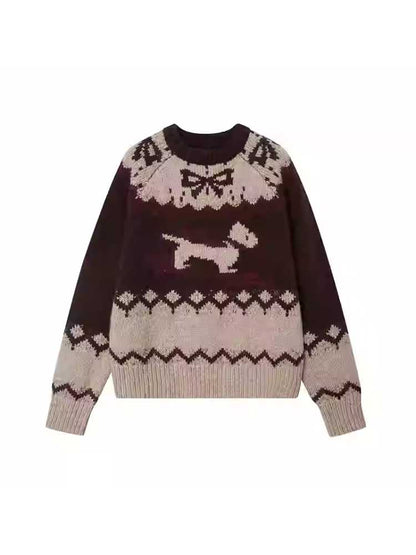 Puppy long sleeve knit sweater【s0000010776】