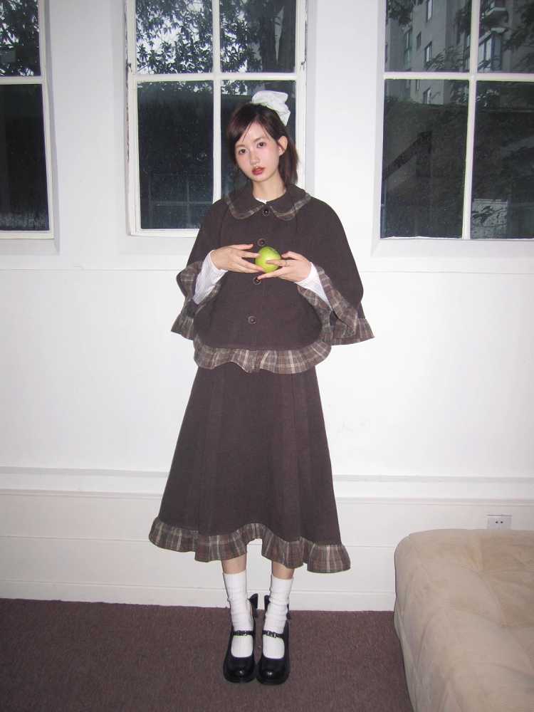 PETAL COLLAR PONCHO AND SKIRT [S0000010376]