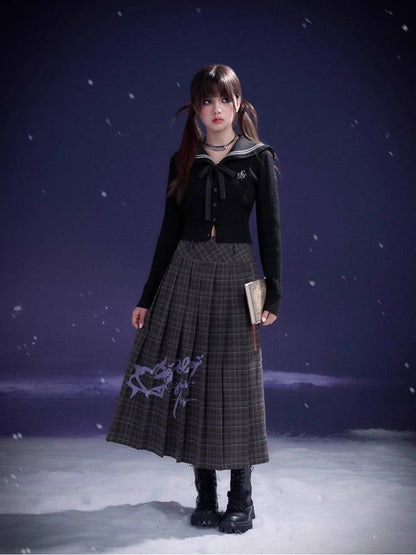 Plaid long skirt【s0000011096】