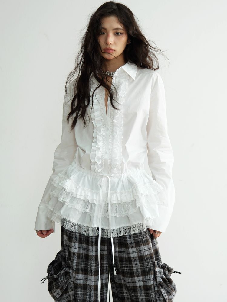 Heavy Lace Waist Shirt [S0000010918]