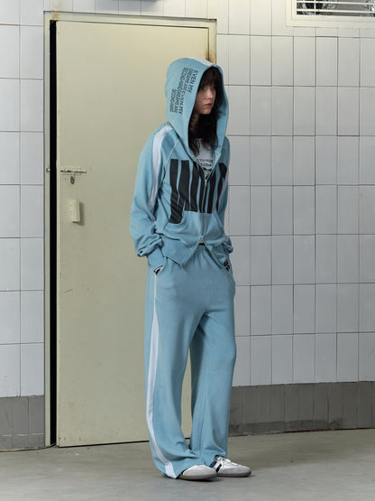 Color-Blocked Relaxed-Fit Hooded Sweatshirt【s0000014209】